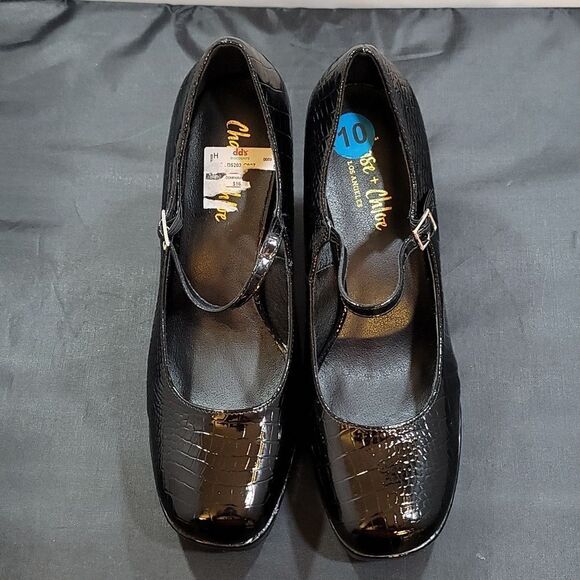 BRAND NEW SHASE & CHLOE HIGH BLOCK HEEL SLIP-ON WOMEN"S PUMP - Picture 2 of 15